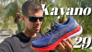 ASICS GEL Kayano 29 a review of a top notch max cushioned stability trainer [upl. by Llednav]