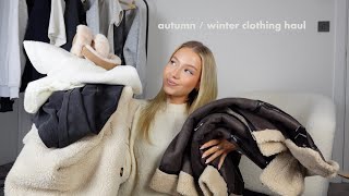 huge autumn winter clothing haul try on [upl. by Ecnaralc]