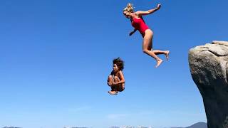 Our New Home House Shopping in Lake Tahoe  Cliff Jump Deep Dive in Crystal Clear Water with Kids [upl. by Mccourt]