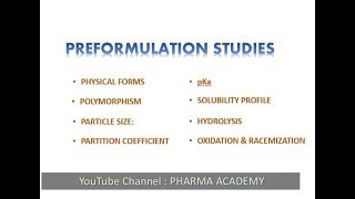 Preformulation Studies [upl. by Antipus]