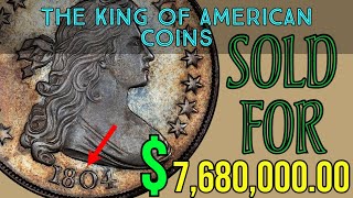 Old Coin Price  1804 Draped Bust Silver Dollar sold for 76 million  Rare US coins value [upl. by Glogau916]