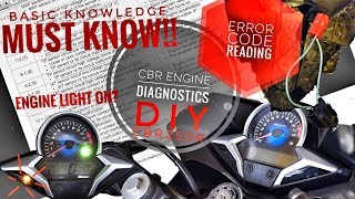 Cbr250r Diagnostics  read out and solve sensor problems Part 1 [upl. by Learsiy273]