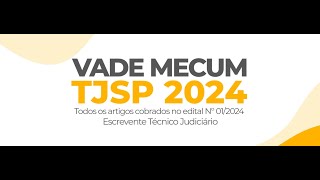 VADE MECUM DO PROFESSOR CENOURA Concurso Escrevente Técnico Judiciário TJSP capital e interior 2024 [upl. by Wayolle]