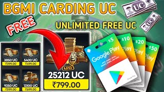 🔥CARDING BGMI UC  BGMI Free UC Trick  How To Get Bgmi Free UC  Unlimited free UC [upl. by Lorelle]