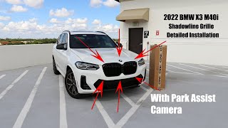 How to Install Kidney Grille on BMW X3X4 G01 G02 M40i LCI OEM Gloss Black howto bmw bmwx3 cars [upl. by Auqinom749]