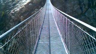 Überquerung der Hängebrücke von der Belalp zur Riederalp 124m lang 50m hoch [upl. by Jordan]