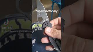 Whatchu rocking on this SpydiehawkSunday got my Spyderco pm3 Seahawks pnw edc madeinusa [upl. by Akcirederf]