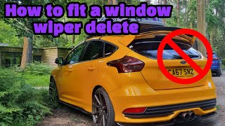 Ford Focus ST mk3 installing WIPER DELETE OOPS Looks so clean [upl. by Meeharbi]