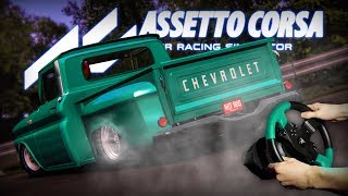 Drifting a Chevy Pickup │ Assetto Corsa │ Thrustmaster T150 Wheelcam w SkiStam [upl. by Nifares]