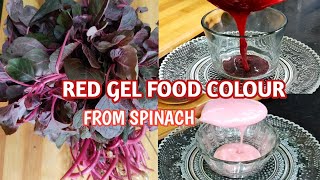 How to Make Organic Food Colour at HomeHomemade Natural Red Gel Food Colour From RED SPINACH [upl. by Reh]