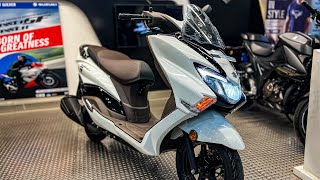 2024 Suzuki Burgman 125 White  Detailed Review  Best Looking Scooter In India 🫡 [upl. by Senga]