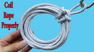 How to Coil a Rope  The PROPERLY Way to Coil Rope 4 9DIYCrafts [upl. by Levon]