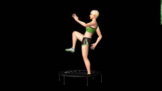 Stomach Kick with Knees  Female  Mr Rebounder®  Cellercise® [upl. by Isaak]