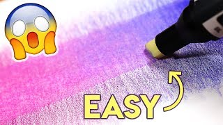 EASY WAY TO BLEND COLORED PENCILS [upl. by Zat]