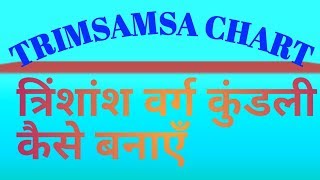 How to prepare D30 chart त्रिंशांश वग॔ कुंडली कैसे बनाएँ Trimsamsa [upl. by Aivle]