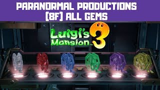 Luigis Mansion 3 Paranormal Productions 8F Gem Locations 100 [upl. by Madonna]