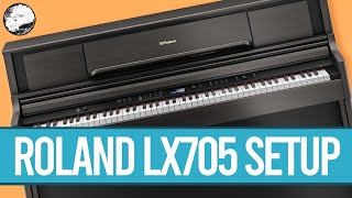 Roland LX705 Digital Piano Unboxing and Setup [upl. by Eurd]