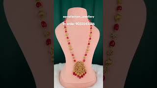 Price  999 plus shippingonegramgoldjewelleryjewellerybeadsmalanecklacedesigns [upl. by Amity]