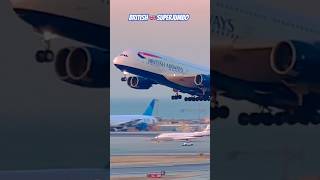 British Airways Airbus A380 Sunset departure from San Francisco [upl. by Yendys]