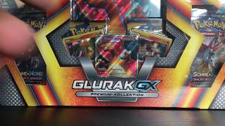 Opening Pokemon GLURAK GX PREMIUM Kollektion Box Collection NACHT IN FLAMMEN  Freitags Flash [upl. by Enilasor]