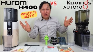 Kuvings Auto10 Hands Free vs Hurom H400 Easy Clean Comparison Review [upl. by Pegg]