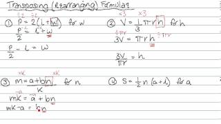 Transposing Formulae [upl. by Ibbob]