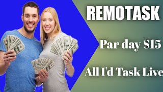 Remotask par day 15 all id task live work from home [upl. by Mindy]