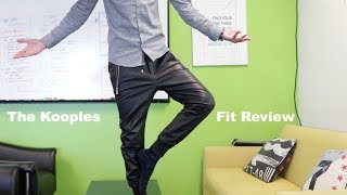 The Kooples Leather Joggers  Fit Review [upl. by Arvin]