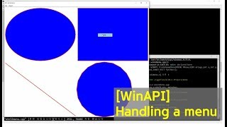 WinAPI Windows Programming using CC  Handling a menu [upl. by Anera]