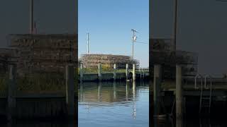 Crab pots stacked on docks at saxis island Virginia crabbing crab crabhouse crabshack crabbing [upl. by Asela]