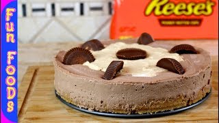 Reeses No Bake Cheesecake  How to Make Chocolate Peanut Butter Cheesecake [upl. by Nuarb]