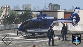 GTA 5 LSPDFR GENDARMERIE EC 135 PATROUILLE 27 PATROUILLE AERIENNE [upl. by Anyr]