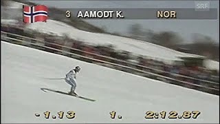 KjetilAndre Aamodt wins GS Oppdal 1993 [upl. by Akemhs]