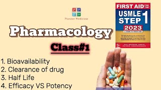 USMLE STEP1 General Pharmacology Class1 Bioavailability Clearance of drug Efficacy Potency [upl. by Irb]