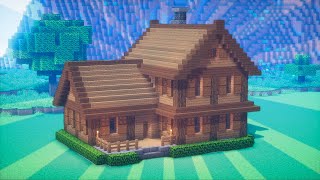 Minecraft  How to build a Wooden Starter House [upl. by Mure]