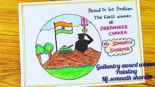 Gallantry award winner paintingveer gatha project paintingveer gatha project drawingveer gathaday [upl. by Stephana562]