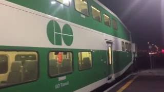 GO TRAIN 33  Late Night Arrival at Ajax Station [upl. by Persons]