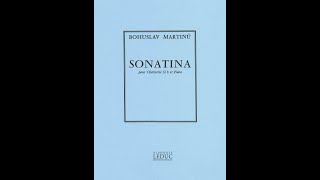 MARTINU  Clarinet Sonata Piano Accompagnement [upl. by Nnahaid827]