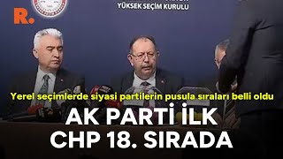 Siyasi partilerin yerel seçimdeki pusula sırası belli oldu CANLI [upl. by Cozmo]