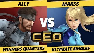 CEO 2019 SSBU  Ally Snake Vs PG  Marss ZSS Smash Ultimate Tournament Winners Quarters [upl. by Birkle630]