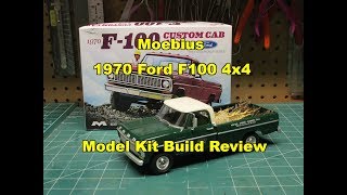 Moebius 125 1970 Ford F100 Custom Cab 4x4 MOE1230 Model Kit Build Review [upl. by Schlesinger]