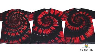 Tie Dye Designs 3 Red and Black Spirals [upl. by Pinchas]