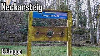 9Etappe auf dem Neckarsteig von Gundelsheim über Burg Guttenberg nach Bad Wimpfen wandern [upl. by Yci]