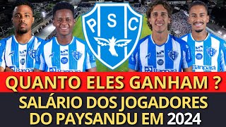 SALÁRIOS DOS JOGADORES DO PAYSANDU EM 2024 CAZARES NICOLAS BORASI YQUINTANA PAULINHO BÓIA [upl. by Atirhs]