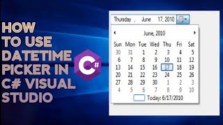 DateTimePicker C  C DateTimePicker Control  Date Time Picker in c [upl. by Giralda]