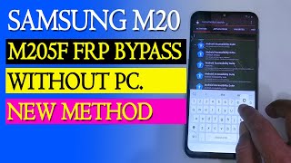 Samsung M20। M205F FRP Bypass Without Pc। New Method [upl. by Nonrev569]