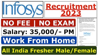 Infosys Recruitment 2023  Infosys Fresher Jobs 2023  Infosys Job Vacancy 2023  Salary ₹34000 [upl. by Eibba]