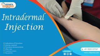 Intradermal injection I Injection administration I Route of medication administration [upl. by Andros]