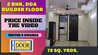 2 BHK Flat for Sale  DDA Builder Floor in Dwarka Sector 8  85 Home Loan Avl  DDA Approved by DDA [upl. by Laroc711]