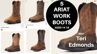 5 Ariat Workboots Size 1518 [upl. by Yadseut971]